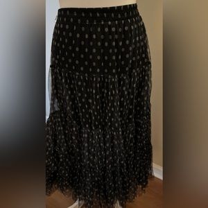 Cute polka-dot chiffon skirt
